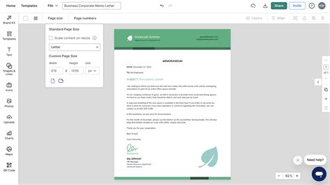 How to create a letterhead in pages