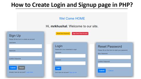 How to create a login in php