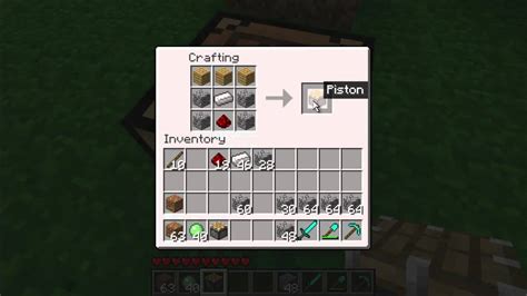 How to create a piston in minecraft
