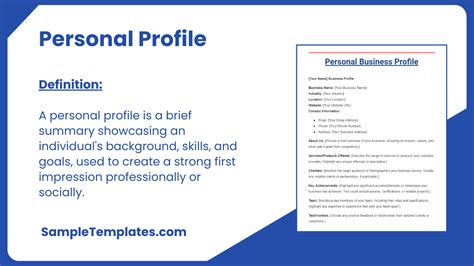 How to create a profile sample