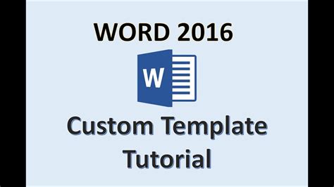 How to create a template in Word Microsoft Word Tutorials YouTube