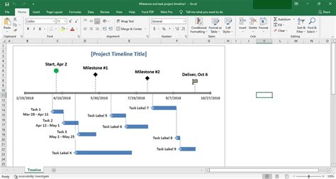 How to create a timeline in excel