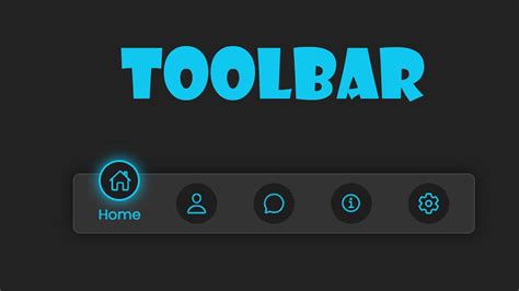 How to create a toolbar in html