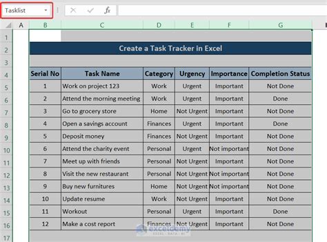 How to create a tracker in excel