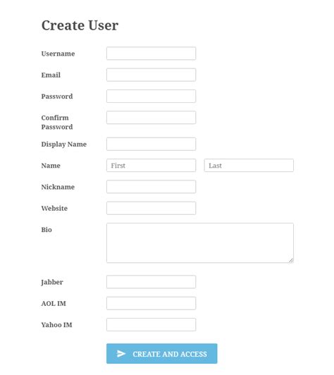How to create a user registration form to register new users in
