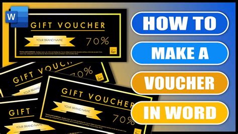 How to create a voucher in word