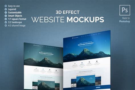 How to create a website mockup design in photoshop?