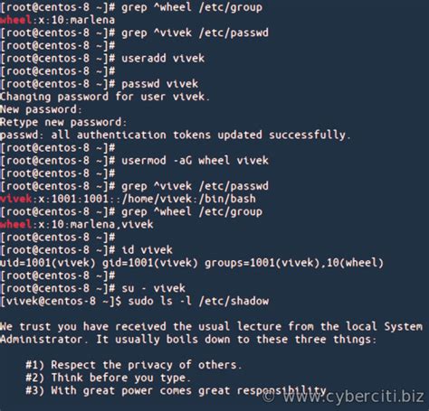 How to create admin user in linux