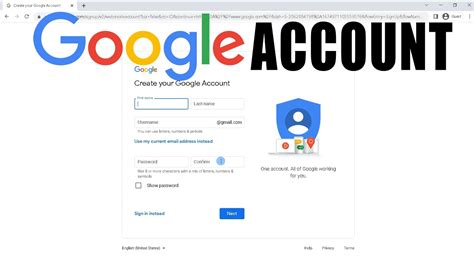 How to create an account in laptop