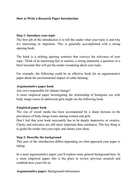 How to create an introduction in research