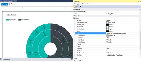 How to create and configure a Sunburst chart in SQL Server 2016 Reporting Services