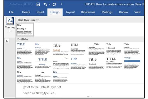 How to create and share custom Style Sheets in Word and PowerPoint