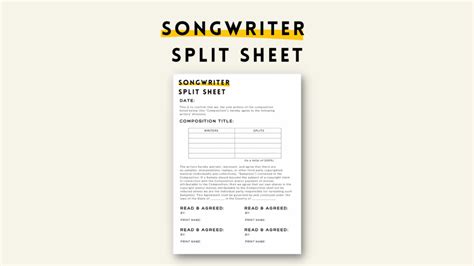 How to create and use Split Sheets for collaborating songwriters