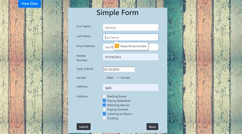 How to create application form in php