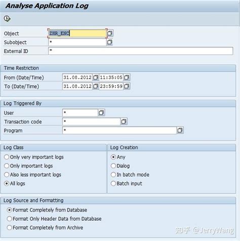 How to create application log object in sap abap.  Specific roles for users...