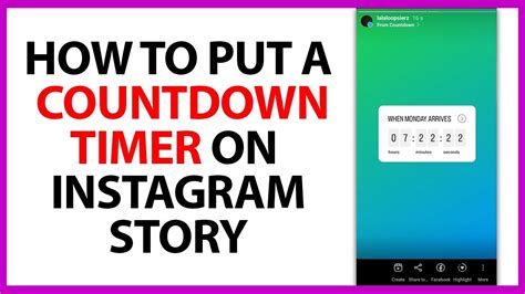 How to create countdown timer in instagram