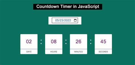 How to create countdown timer in javascript