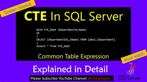 How to create cte in sql server
