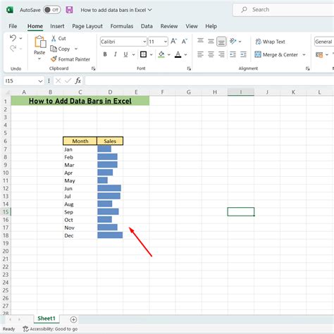 How to create data bars in excel