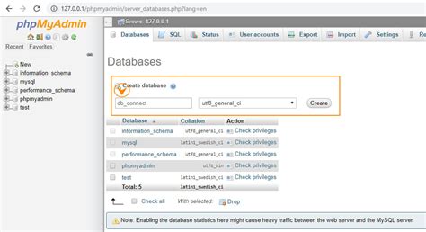How to create database connection in html
