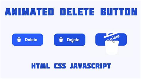 How to create delete button in html