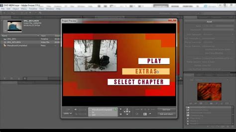 How to create dvd menu in encore