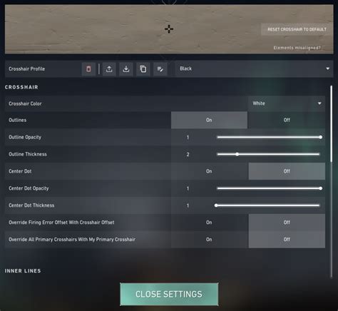 How to create get a black crosshair in Valorant
