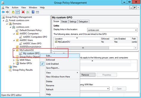 How to create gpo in active directory