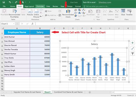 How to create graph chart in excel