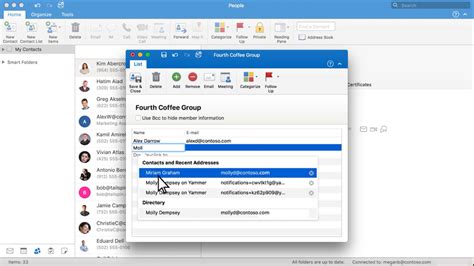 How to create groups in outlook email