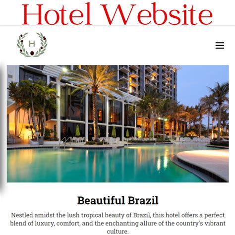 How to create hotel website using html and css. location.  Whether you're a b...