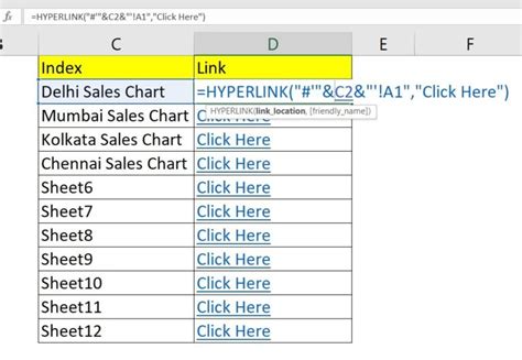 How to create index of sheets in excel with hyperlinks.  Excel Automation – ...