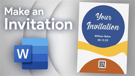 How to create invitation card in word