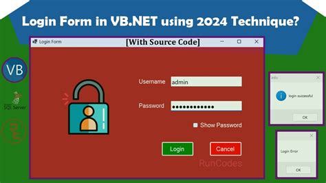 How to create login form in vb