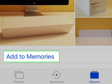 How to create memories in photos