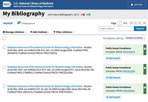 How to create my bibliography in pubmed