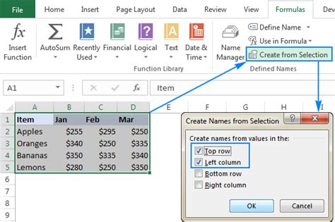 How to create name list in excel