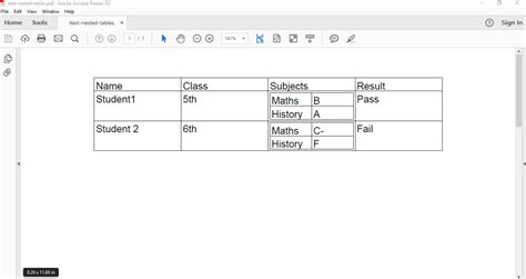 How to create nested table in itext.  Apr 29, 2017 · 1 I have to create a document with t...