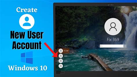 How to create new account in laptop