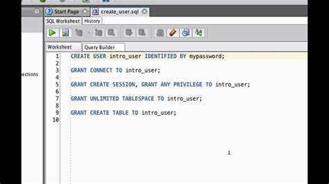 How to create new user in sqlplus