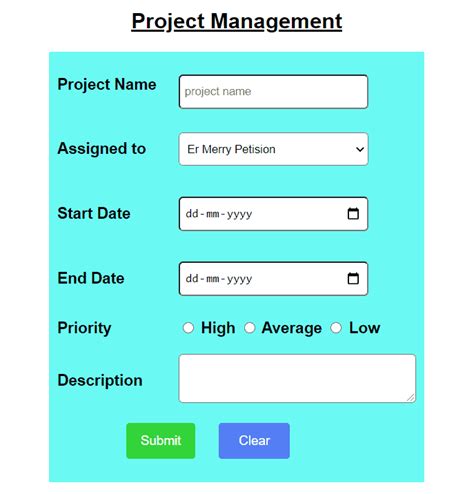 How to create online form in html