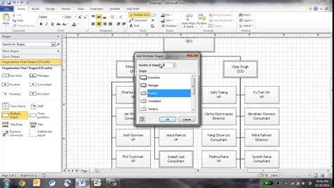 How to create org chart in visio