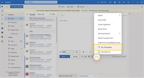 How to create outlook email from template email kerslim