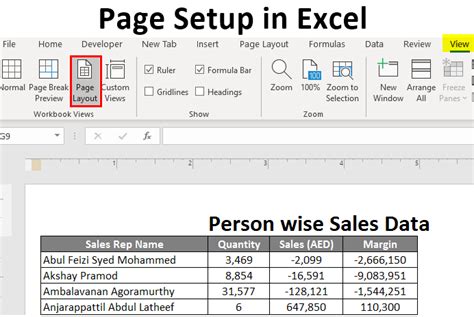 How to create pages in excel