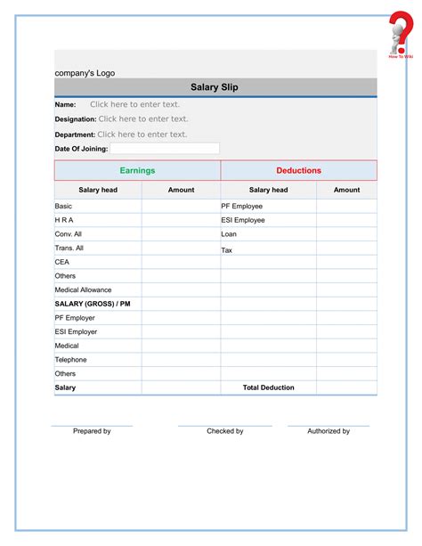 How to create payslips in excel