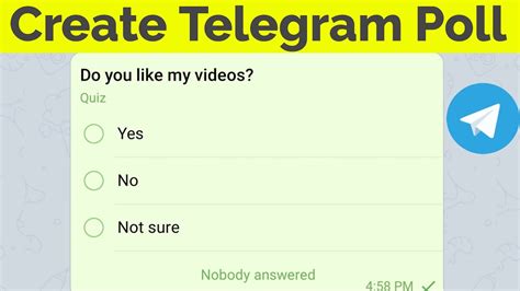 How to create poll in telegram channel