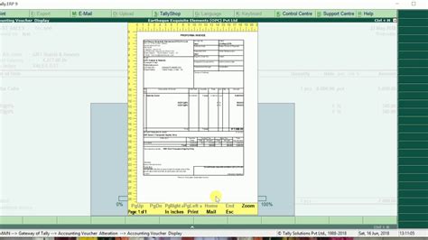 How to create proforma invoice in tally