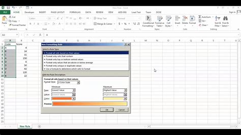 How to create rules in excel