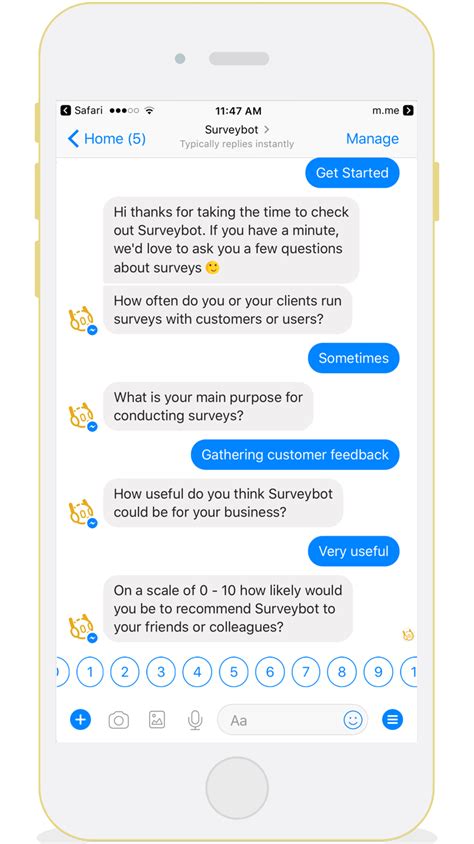 How to create survey in messenger