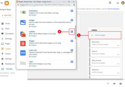 How to create tags in blogger